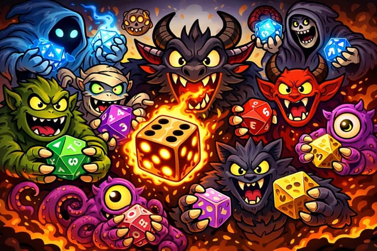 Farkle Ten monsters — boss fights, monster hunts, and more